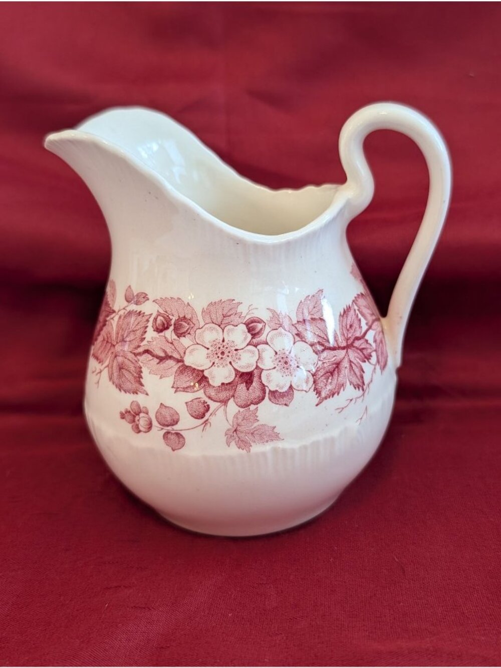 Vintage Wedgwood Bramble Pink Creamer Pitcher made in England Perfect Condition